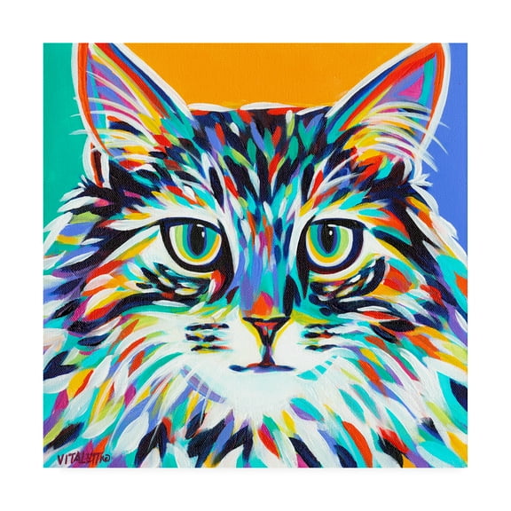 Trademark Fine Art 'Dramatic Cats I' Canvas Art by Carolee Vitaletti
