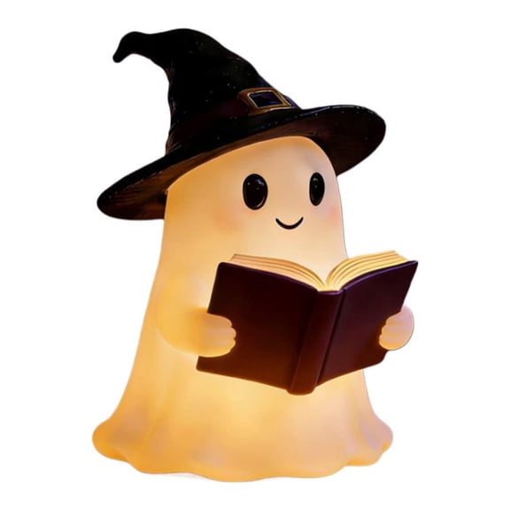 IFRINID Halloween Ghost LED Table Lamp, Cute Ghost Night Light for Bedroom, Desk, Reading, Party and Seasonal Home Decorations