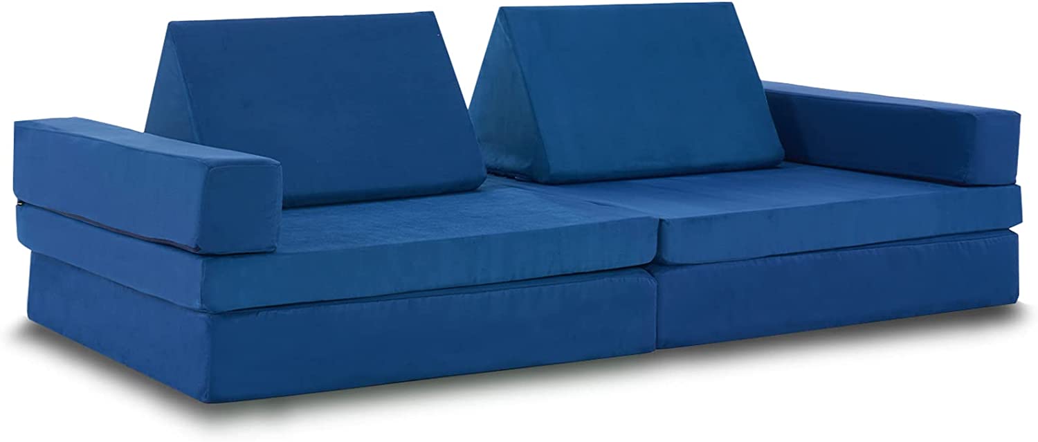 Jela Kids Couch 8PCS, Floor Sofa Modular Sofa,Playhouse Play Set for Toddlers Babies,Foam Play