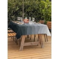 thumbnail image 3 of Outdoor Tablecloths with Umbrella Hole & Zipper, Grey Coastal Wave Tablecloth Rectangle 60x84 Inch, Summer Ocean Nautical Beach Ombre Waterproof Table Cloth, Patio/Pool/Picnic Table Covers, 3 of 8