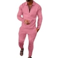 thumbnail image 1 of Innerwin Jogger Sets 2 Pcs Mens Tracksuit Set Sports Two Pieces Casual Sweatshirts+Pant Outfits HCXTZ-7 L, 1 of 2