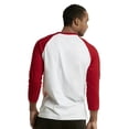 thumbnail image 2 of 247 Frenzy Men's Essentials Top Pro 3/4 Sleeve Raglan Baseball Tee - Red White, 2 of 3
