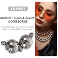 thumbnail image 4 of 15 pares imán hebilla conector bricolaje pulsera collar joyería haciendo hallazgos, 4 of 4
