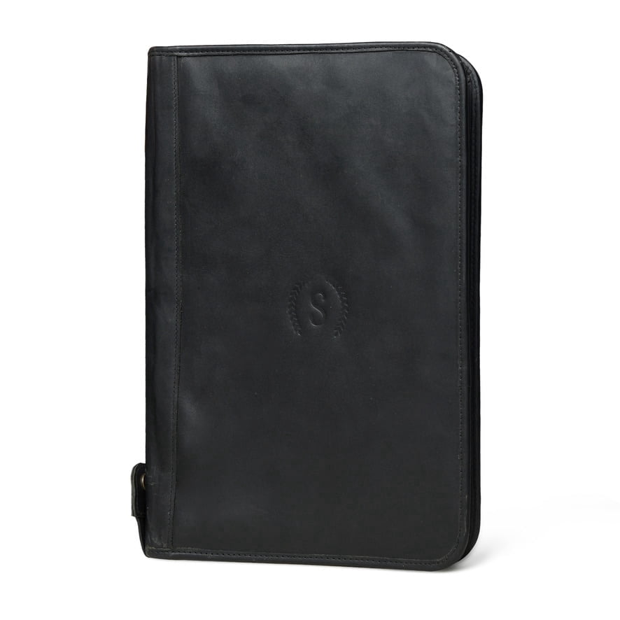 16 in. Premium Leather MacBook Pro Sleeve - Black - Walmart.com