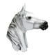 thumbnail image 2 of Estatua de cabeza de animal de resina para montar en la pared, escultura rústica realista, adorno artesanal Caballo Blanco 20x22cm, 2 of 9