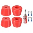 thumbnail image 1 of Unique Bargains Roller Skate Toe Stops with Screwdriver 82A Rubber Brake Stoppers Block, Red 2 Pair, 1 of 5