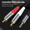 thumbnail image 3 of Cable de audio HieBee RCA a AUX de 3,5 mm (2 m/6,6 pies) para teléfonos inteligentes, 3 of 6