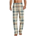 thumbnail image 2 of Dovford Buffalo Plaid Mens Pajama Pants with Pockets Drawstring Lounge Pants Pajama Bottoms Men Sleep PJ Pants for Men, 2 of 5