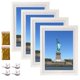 thumbnail image 1 of Paquete De 4 Marcos De Fotos De 12 X 16, Marcos De Madera Para Pintura De Diamantes, 30 X 40 Cm, Marco De Arte De Diamante, Exhibición De 10 X 14 Pulgadas/ 25 X 35 Cm Con Tapete O 12 X 16 Pulgadas/ 30, 1 of 5