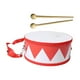 thumbnail image 2 of Tambor de mano de doble cara, juguete Montessori con baquetas, tambor de jazz portátil, bombo rojo blanco, 2 of 9