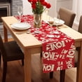 thumbnail image 1 of Boovnll Valentines Day Table Runner, 13x71" Valentine's Day Printing Table Runner, Valentines Table Runner for Holiday Kitchen Dining Table, Party Decor, Valentines Day Decorations, 1 of 7
