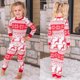 thumbnail image 4 of Conjunto de pijamas a juego de Navidad para la familia, ropa de madre, padre, niños, atuendo de aspecto familiar, peleles de bebé, pijamas de ciervo para mamá y yo, 2023, 4 of 4
