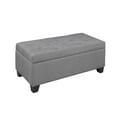 thumbnail image 1 of Tufted Storage Ottoman, Grey, 1 of 1