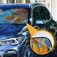 thumbnail image 4 of Foldable Car Windshield Sunshade UV Sun Visor Protector Blocks UV Rays Keeps Vehicle Cool 55x27.6 Inch Blue and Yellow Beautiful Sunflowers, 4 of 8