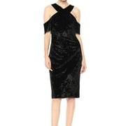Women's Medium Cold-Shoulder Roy Jolie Velvet Dress M