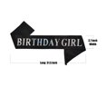thumbnail image 5 of Faja De Cumpleaños Para Niña Con Lámina Iridiscente Plateada, Suave Faja Negra Satinada Para Mujer, Faja De Feliz Cumpleaños Para Dulces 16, 18, 21, 25, 30, 40 O Cualquier Otro Suministros De Fiesta D, 5 of 5