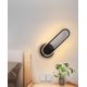 thumbnail image 4 of Aplique de pared Lámpara de pared LED creativa para mesita de noche, interior, hotel, pasillo, pasillo, escalera, sala de estar, fondo, luz de pared, negro, 12w, luz blanca cálida, 4 of 5