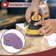thumbnail image 2 of Unique Bargains 50 Pcs Car Wood Sanding Discs Smoothing Hook & Loop Sandpaper for Woodworking, Automotive Refinishing 3.94" 180 Grit Purple Aluminum Oxide, 2 of 6