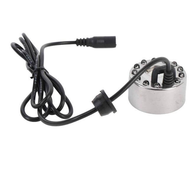 Large Volume Pond Fog Machine, Mist Maker Fogger Zinc Alloy 12 LED Color Changing Fog Atomizer Humidifier for Water Fountain, Pond, Rockery, Vase, Birdbath