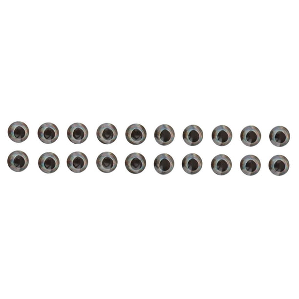 20pcs Impermeable 4D Eyes Fly Fishing Lure Tying Dolls Craft Template - 2 6mm