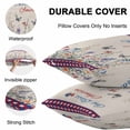 thumbnail image 4 of Waterproof Throw Pillow Covers Set of 2, 20x20 Inch 4th of July Decorative Pillowcases Outdoor Pillow Slip Cushion Covers Set for Couch Tent Independence Day Spring Floral Love Heart, 4 of 7
