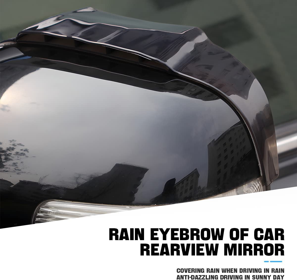 2PCS Car Rear View Mirror Rain Eyebrows, Rainproof Auto Side Mirror Guard,  Waterproof PVC Vehicle Rearview Mirror Rain Visor Smoke Cover, Car