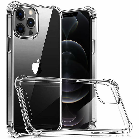 Jiahe Cover Case for iPhone 14 Pro Max 6.7-inch, Shockproof Rubber Slim Transparent TPU Back Cover