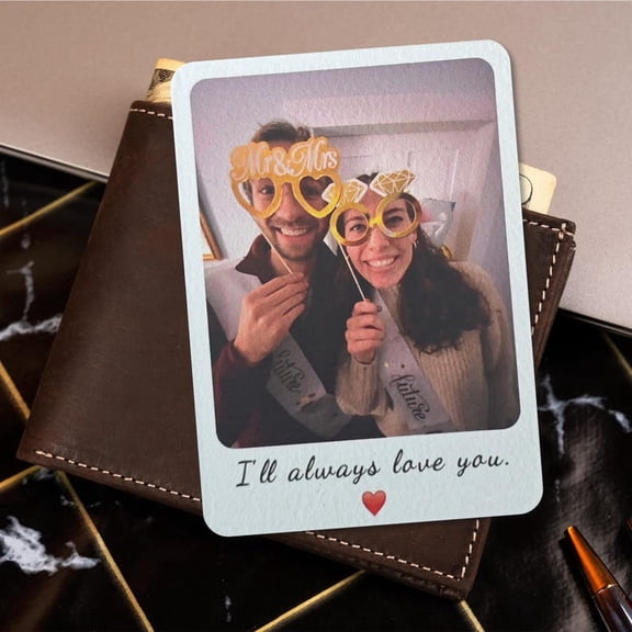 Daisyco Gifts Custom Metal Wallet Photo Card Personalized Aluminum Gift For Family Friends Birthday Or Christmas