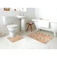 thumbnail image 4 of Honeii Colorful Chicken Pattern Bathroom Anti-Skid Pad Bathroom Mat Vintage Seamless Pattern Not-Slip Toilet Rug Set, 4 of 6