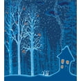 thumbnail image 3 of Ambesonne Forest Duvet Cover Sets, Winter Scenery with Show, 2-Queen, Orange Violet Blue, 3 of 7