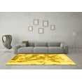 thumbnail image 3 of Ahgly Company Machine Washable Indoor Rectangle Abstract Yellow Modern Area Rugs, 7' x 10', 3 of 4