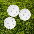 thumbnail image 2 of EeaseMX 3 pelotas huecas de plástico con flujo de aire para entrenamiento (blancas), 2 of 8