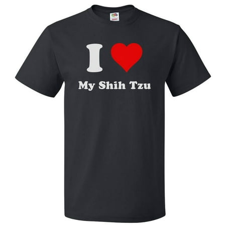 I Love My Shih Tzu T shirt I Heart My Shih Tzu Tee (Best Name For Shih Tzu Male)