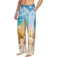 thumbnail image 2 of Balery Beach Starfish Shell print Men's Pajama Pants,Ultra Lightweight Pjs,Lounge Pant-Medium, 2 of 9