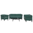 thumbnail image 1 of vidaXL Ensemble de Canapé 3 Pcs Velours Vert Foncé, 1 of 5