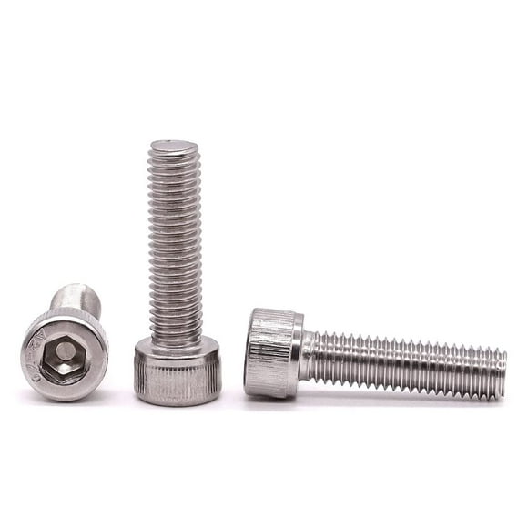 M3-0.5 x 12mm Socket Head Cap Screws Bolts, 304 Stainless Steel 18-8, Allen Socket Hex Drive, Full Thread, Coarse Thread, Bright Finish, 100 PCS