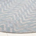 thumbnail image 3 of SAFAVIEH Cabo Diarmait Wavy Striped Area Rug, Light Blue/Beige, 7' x 7' Round, 3 of 7