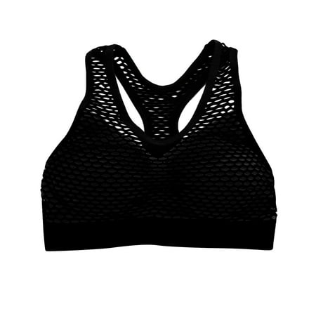 

Without Sleep Sports Women Shockproof Mesh Bra Underwear Steel Yoga Ring
