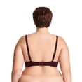 thumbnail image 4 of Curve Muse Women Plus Size Underwire Add 1 and a Half Cup Push Up Lace Mesh Bra-2PK-Lt Pink,Brown-32DD, 4 of 6
