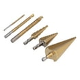 thumbnail image 1 of HSS Drill Bit Set, Wear Resistant High Hardness Step Drilling Bits Quick Change Prevent From Slipping Quick Drilling  For Carpenter For Wood For Reaming, 1 of 8