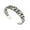 Silver, variant on opvise Men Bracelet Retro Imitate Hand Woven Textured Wide Adjustable Opening Dress Up Gift Male Cuff Bangle Party Jewelry Popular Accessories