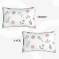 thumbnail image 4 of YFYANG Super Soft Rectangular Plush Cushion Cover (Without Pillow Insert), Flower Leaves Pattern Comfort and Non-Pilling Hidden Zip Bedroom Sofa Pillowcases, 14"x20", 4 of 9