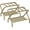 Gold, variant on Set of 2 Luggage Rack for Guest Room, Folding Suitcase Stand with Shoe Shelf, Easy Assembly, Portable, Hold up to 110 lb, Gold