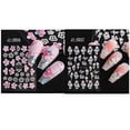 thumbnail image 1 of 3D Embossed Spring Floral Nail Stickers Decals Self-Adhesive, 1 of 4