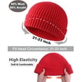 thumbnail image 2 of 2Pcs/4Pcs Unisex Wool Short Fisherman Beanie for Men Women, Knit Cuff Warm Winter Hats, Soft Skull Cap Watch Hat, 2 of 6