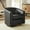 Black, variant on Swivel Barrel Chair with Faux Leather Upholstery & Sturdy Solid Wood Base Modern, 360-Degree Rotation for Living Room and Bedroom Seating Brown