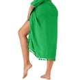 thumbnail image 4 of Womens Beach Cover Up Bikini Bathing Suit Swimsuit Swimwear Coverup Sarong Pareo Wraps Green One Size, 4 of 5
