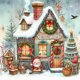thumbnail image 1 of 5D DIY La Casa Navidad Arte Artesanal 40x40cm, 1 of 9