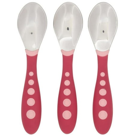 NUK Gerber Graduates Kiddy Cutlery Spoon Set 3-Pack - Pink