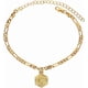 thumbnail image 1 of Initial Ankle Bracelets for Women Men, 18K Gold Silver Figaro Cuban Link Anklet Bracelet for Women Teen Girls, Custom Name Gold Anklet with Initials l, 1 of 4